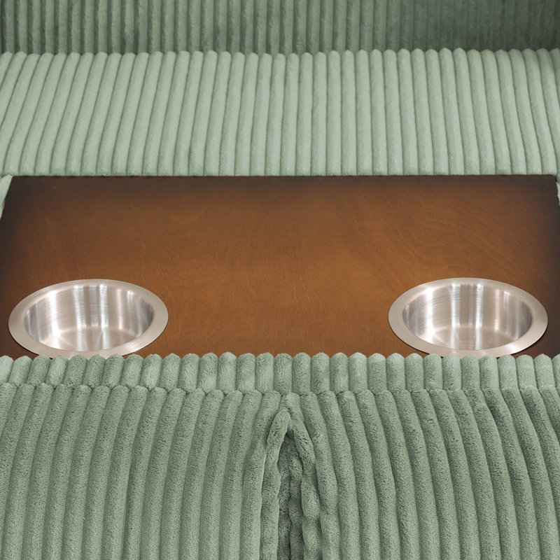 Canapé inclinable en tissu Emerald Green, Vert