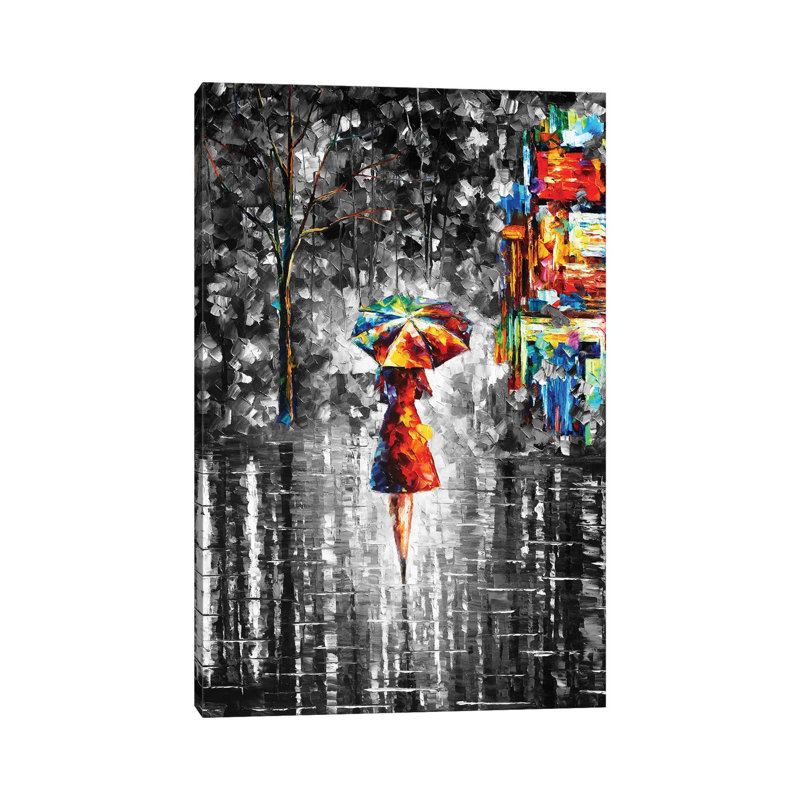 «Rain Princess B&W», reproduction d'art sur toile tendue
