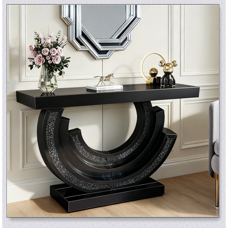 Console avec miroir en verre et miroir