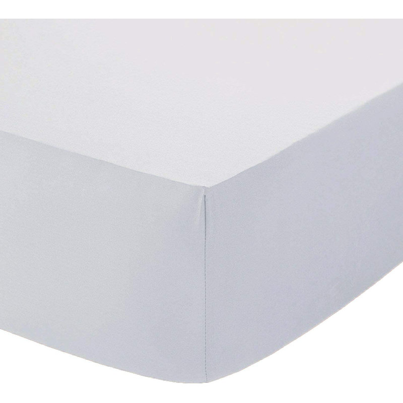 Agaat Sateen Fitted Sheet, White, Super King (6')
