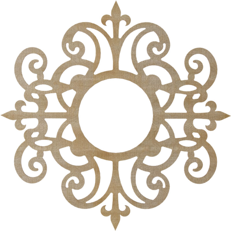 Médaillon de plafond en bois Dijon, Hickory, H 38 po x l 38 po x P 0,25 po