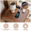 Ensemble de 2 tables de chevet en bois avec station de charge, table de chevet Angela-1854147903
