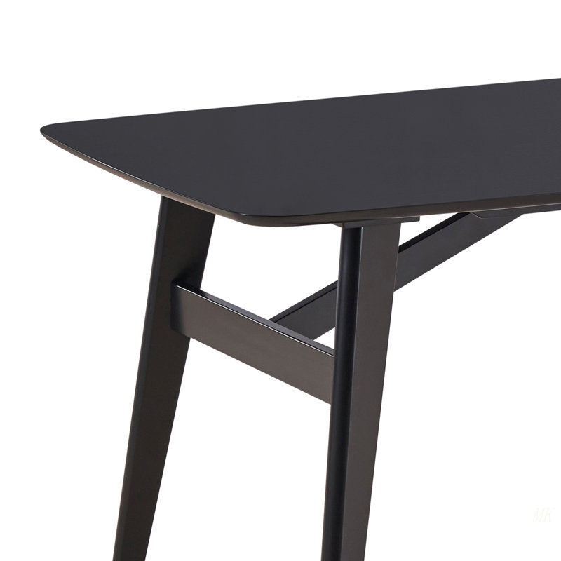 Eliora Black Finish Dining Table, Black, 30.05"H x 70.95"L x 34.95"W