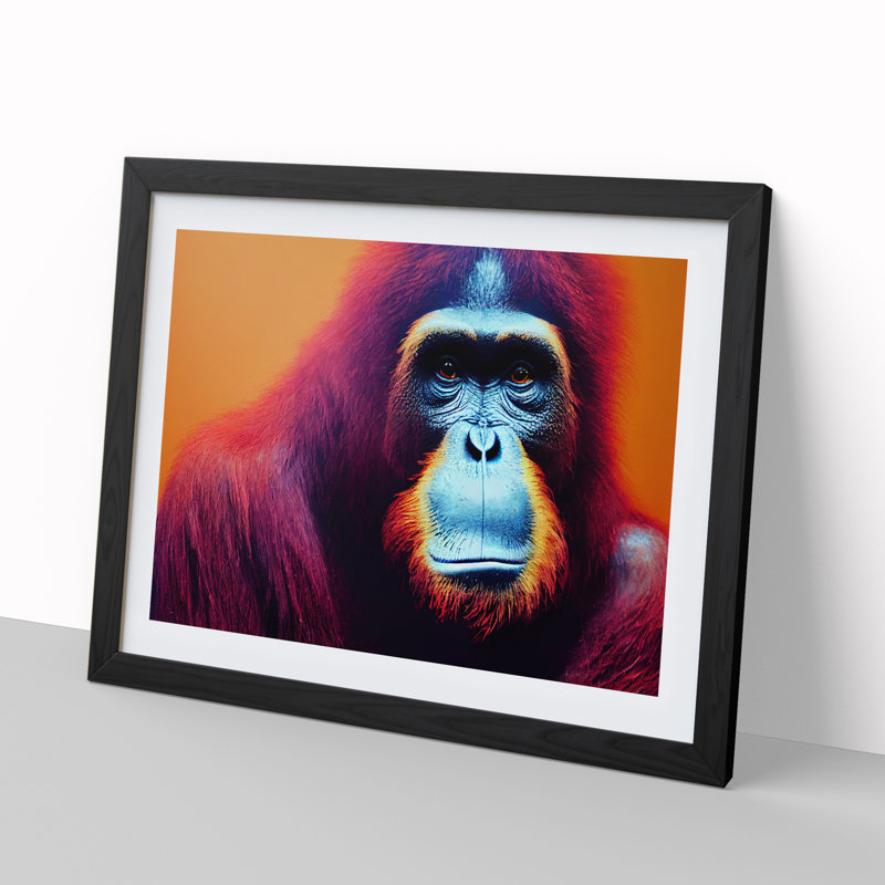 Spectacular Orangutan - Framed Print, Black Frame, 25cm H x 34cm W