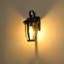 14 po Applique murale d'extérieur 1 lumière noir mat Dusk To Dawn avec verre transparent ensemencé - E26