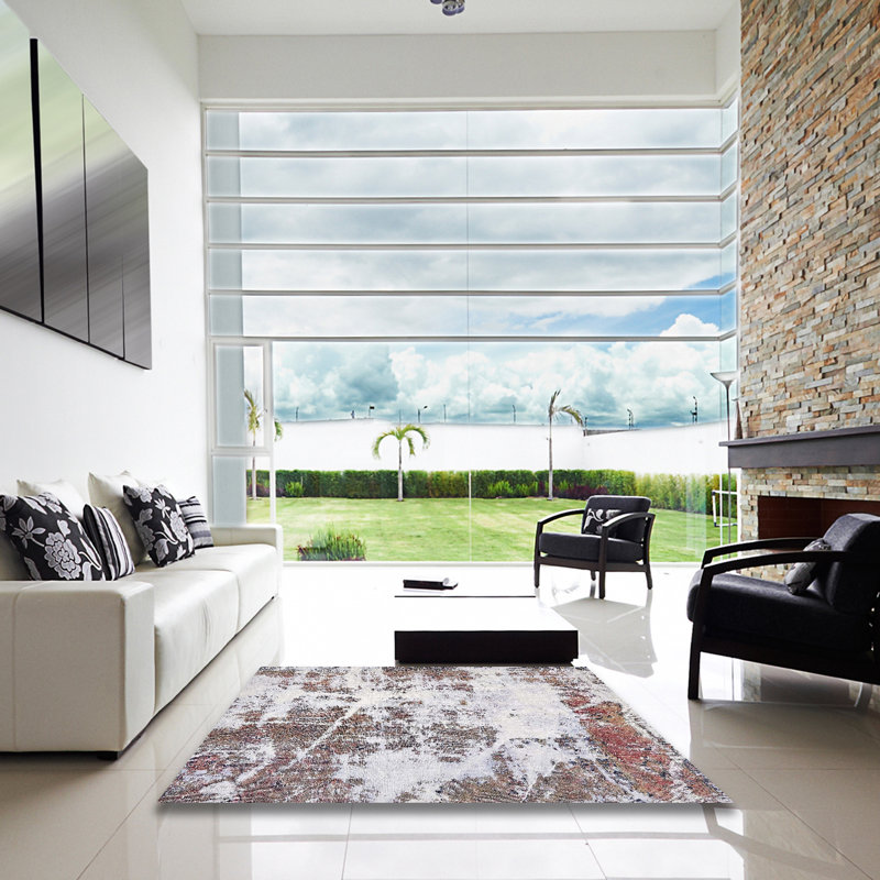 Abstract Indoor Rug, Square 7'
