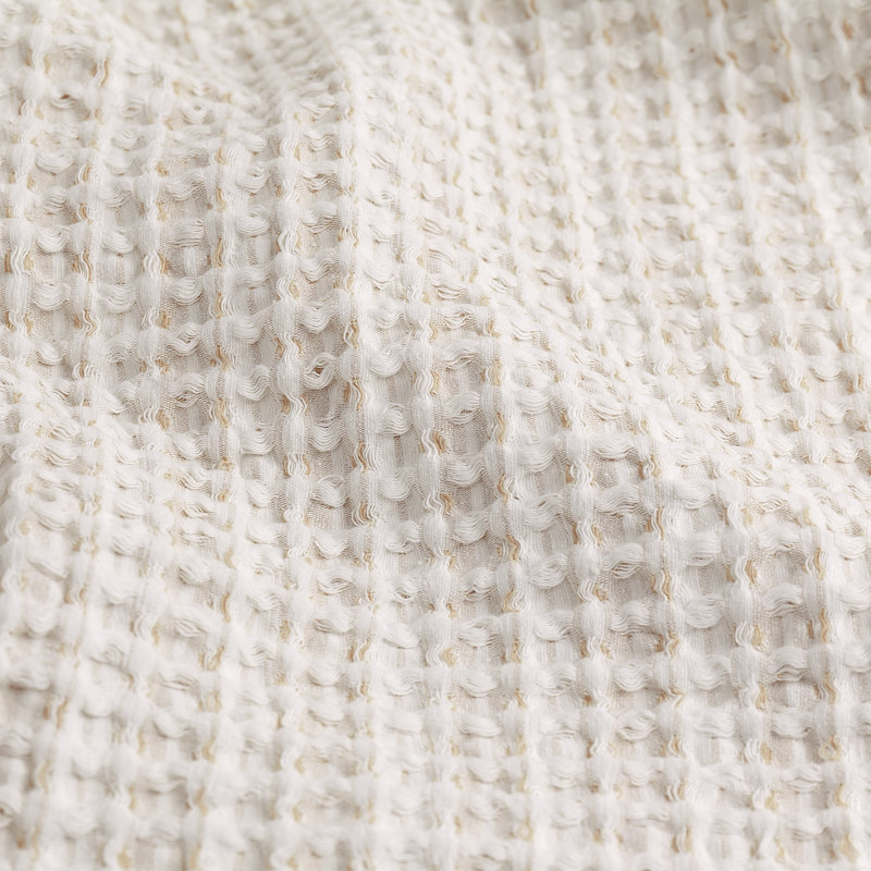 Sopheak Waffle Throw Blanket, Beige