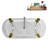 71" Streamline Clawfoot Tub,Tray,Drain and Clawfeet-101628945-102360908
