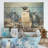 Snowy Penguin Family Wonders I - Penguin Wood Art On Natural Pine Wood-1433685600