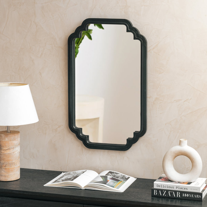 Miroir d'appoint mural Veliko, Noir