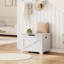 Coffre de rangement en bois avec charnières de sécurité, banc de rangement de ferme, grand coffre à jouets pour la chambre à coucher du salon d'entrée, assemblage facile