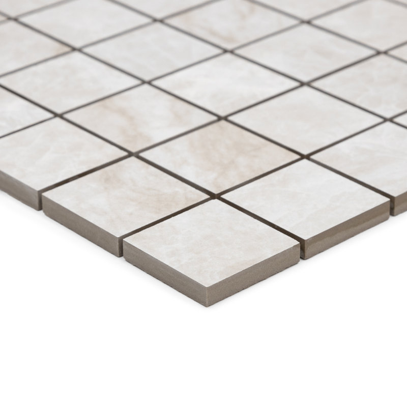 Carreau de mosaïque en porcelaine mate pour plancher et mur 2 po x 2 po Galleria Taj Mahal