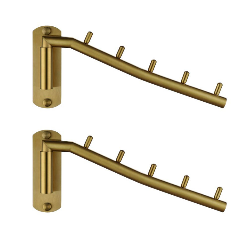 Berkie Stainless Steel Wall-Mounted Drying Rack, Brushed Gold