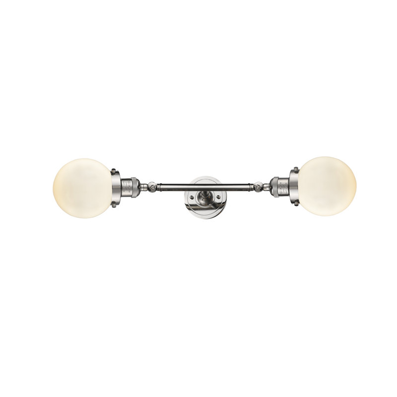 Funkhouser 2 - Light Dimmable Vanity Light, Incandescent, Clear, Brushed Satin Nickel