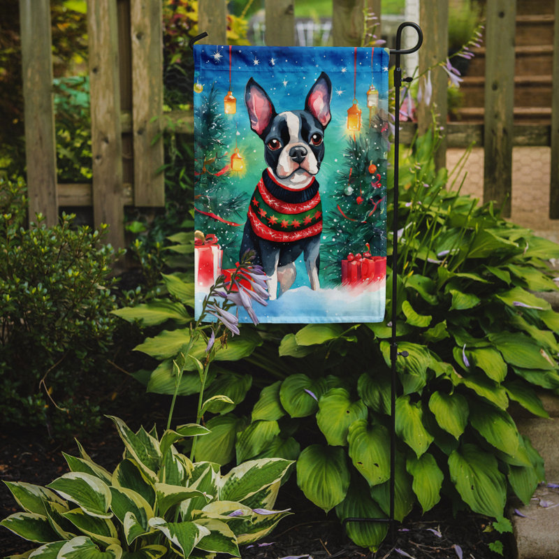 Double Sided Polyester Christmas, 15.5" H x 11.25" W