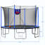 Trampoline with Basketball Hoop Inflator and Ladder, 6pcs extra safety net pole sleeves