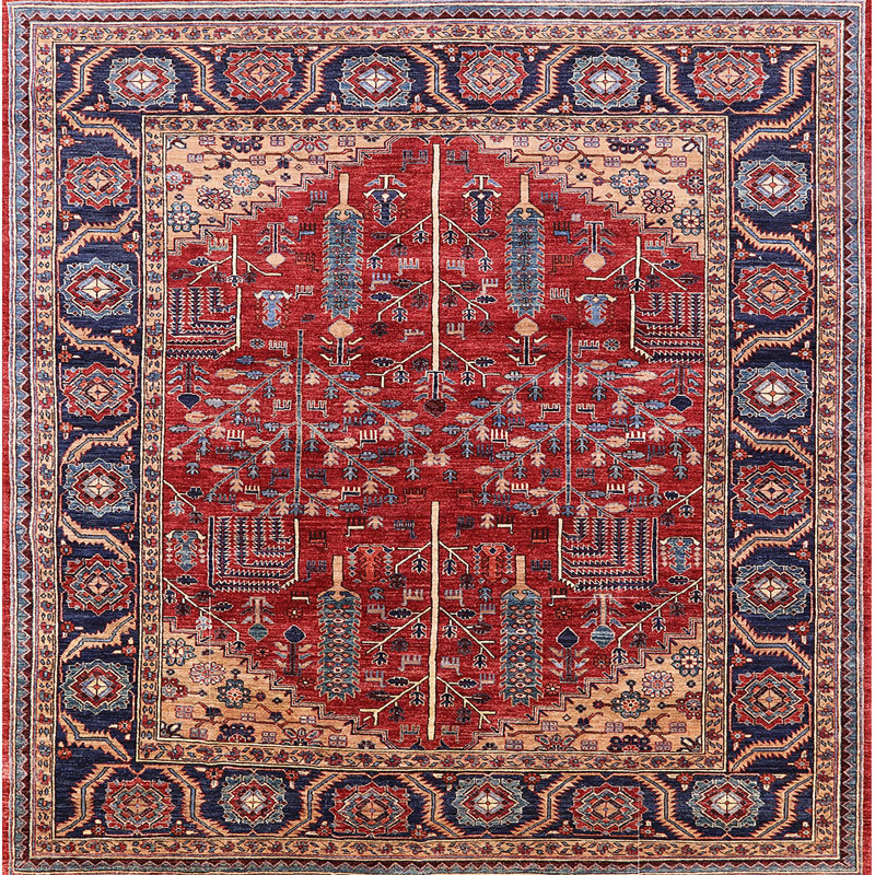 Oriental Indoor Rug, Square 3'