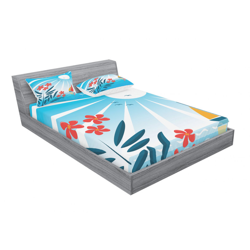 Microfiber Sheet Set, Queen Sheet Set with Fitted Sheet