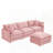 3-Seater Comfy Cloud Couches With Movable Ottoman-366881468