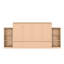 Grand lit escamotable avec tiroirs et tablettes de rangement, lit armoire peu encombrant pour chambre d'amis, doré