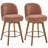 26" Swivel Upholstered Counter Stool With Solid Wood Frame And Mid Back-1180840754