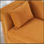 Chaise longue en velours avec rangement, accoudoir gauche et coussin lombaire-131221007