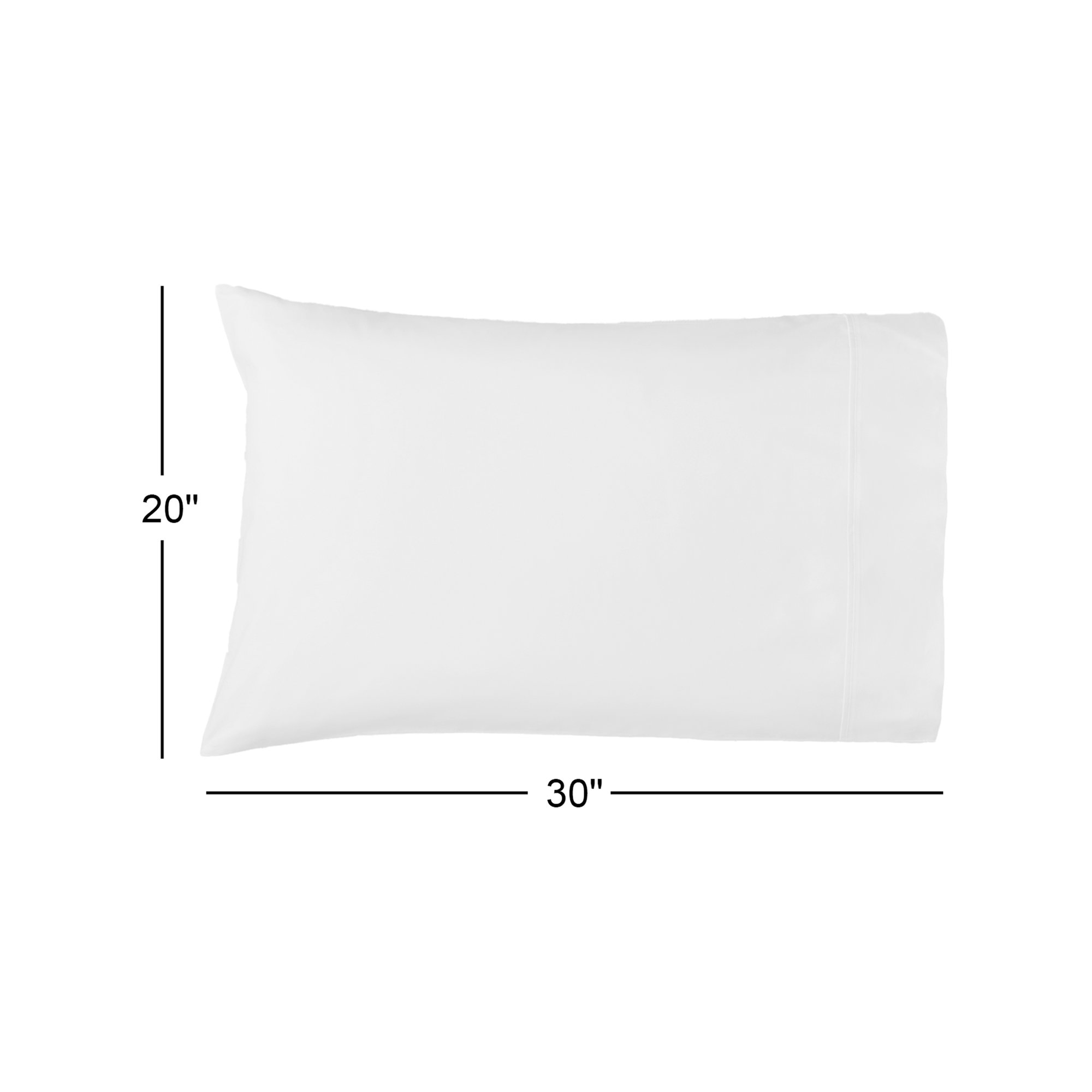 Emrik Brushed Organic Cotton Percale Pillowcase Set, Soft Gray, King - 2 King Pillowcases