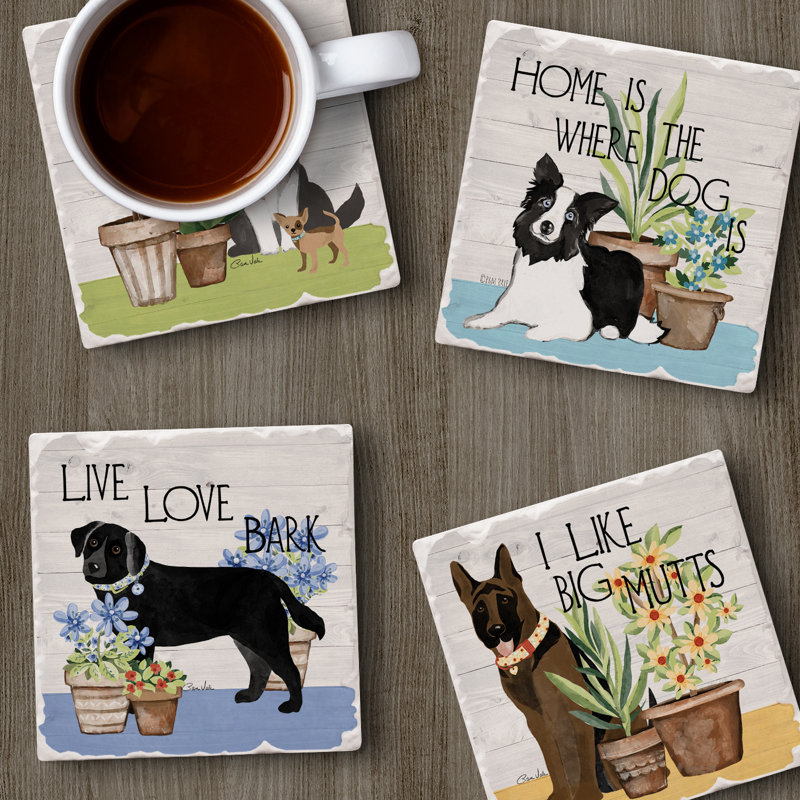 Ensemble de 4 sous-verres Bark & Bone
