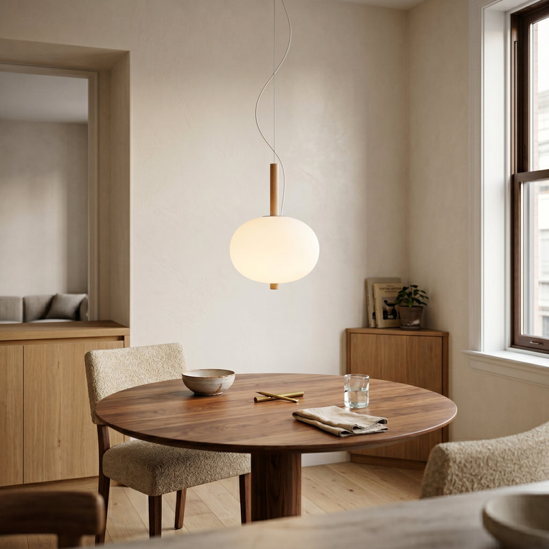 Ilargi 1 - Light LED Pendant, Light Wood