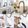 3-Function Pull Down Kitchen Faucet Replacement Spray Nozzle with 9 Adapters