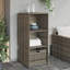 Armoire de rangement de jardin en PE rotin gris moyen durable et résistant aux intempéries