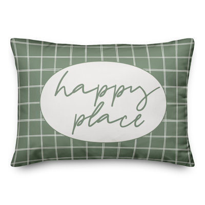  Housse de coussin rectangulaire et insert Happy Place