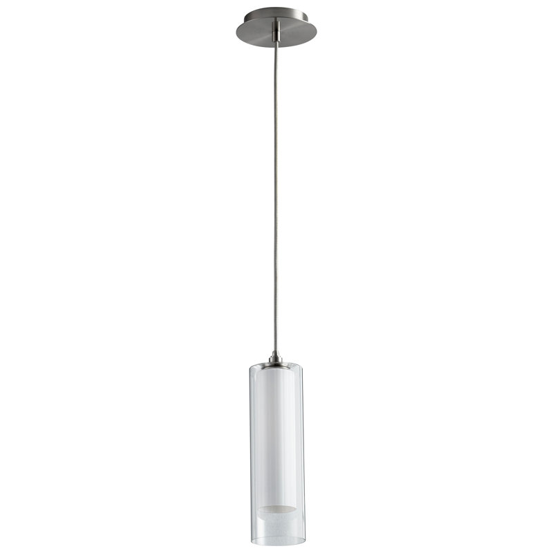 Arlingham 1 - Light LED Single Pendant, Satin Opal Glass, Satin Nickel
