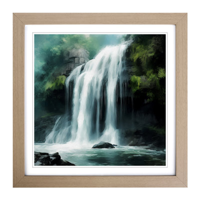 Waterfall Digital Art - Framed Print