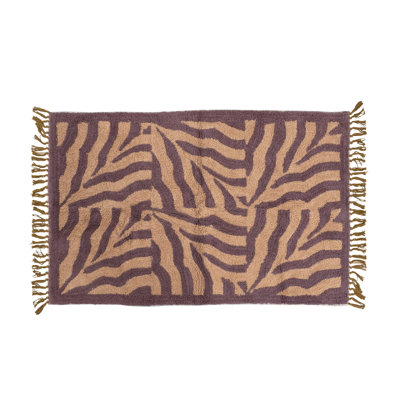 Tapis touffeté en coton avec frange