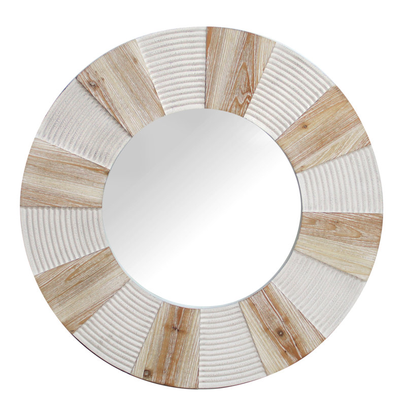 Gattilier Engineered Wood Round Wall Mirror