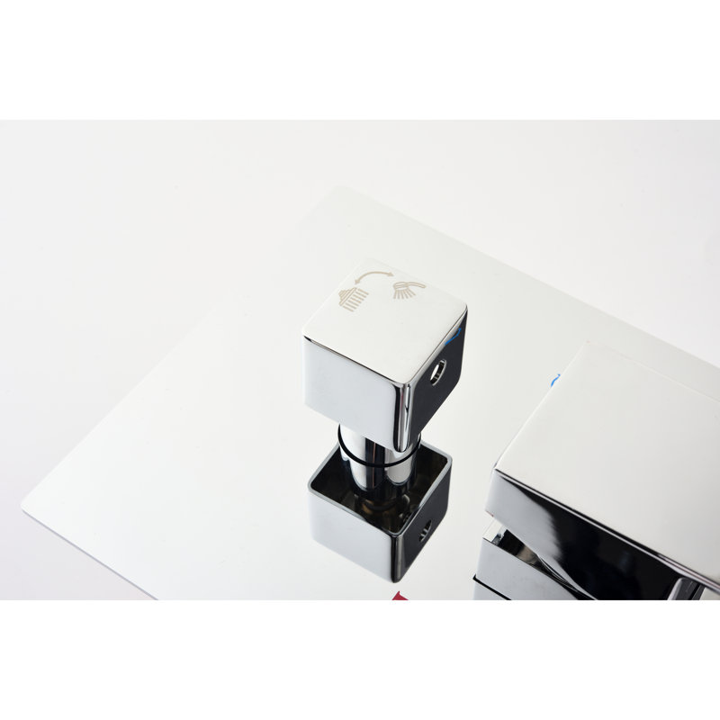 Luxury Bathroom Rainfall Shower - Wall Mounted Faucet In White Brass Material Rain With Easy Maintenance