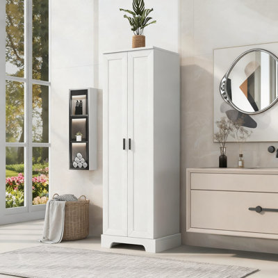 Armoire de rangement avec deux portes pour la salle de bain