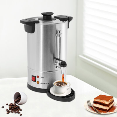 Electric Coffee Pot 8L/2.11Gal Stainless Steel Coffee Urn Dispenser With Filter And Water Collecting Tray