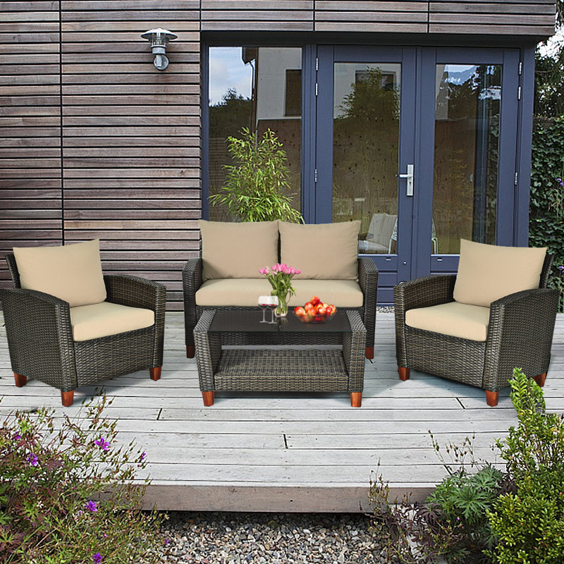 Chali 4 - Person Patio Conversation Set