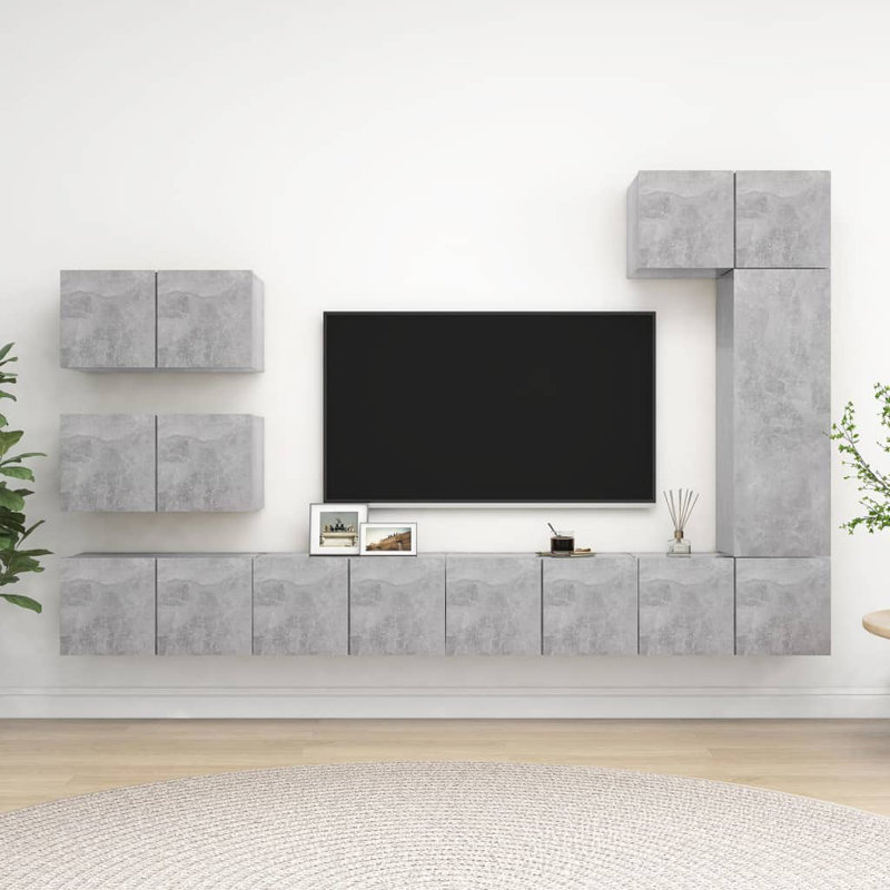 Gillison TV Stand for TVs up to 88", Concrete Grey