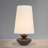 Matilda Sculptural Resin Table Lamp with Oversized Linen Shade