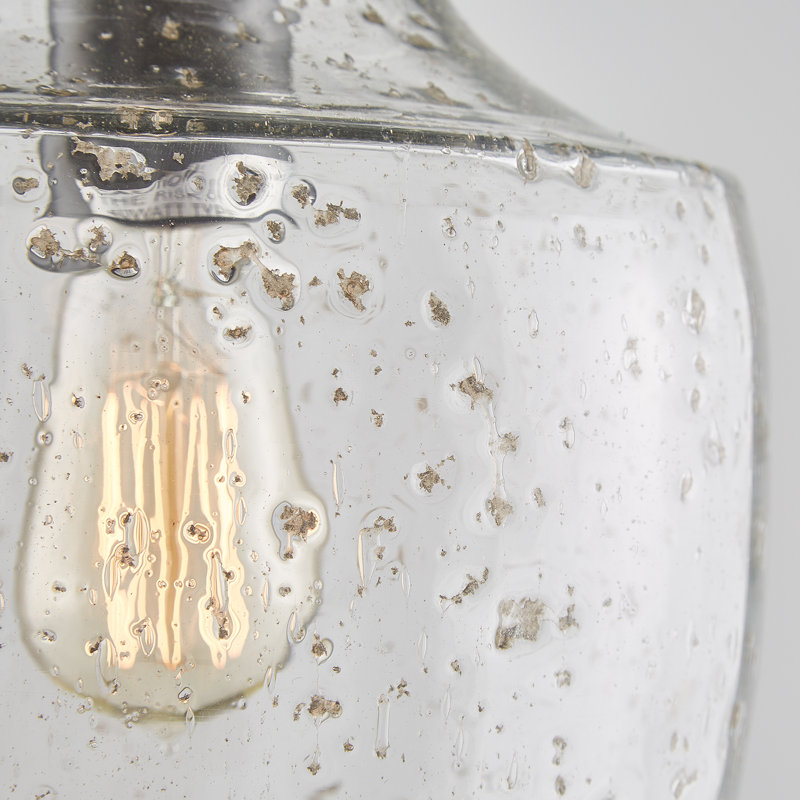 Luminaire suspendu en forme de cloche à 1 lumière Global Fusion, Étain