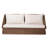 Bali & Pari Derris Bohemian Peanut Brown Braided Rattan Sofa