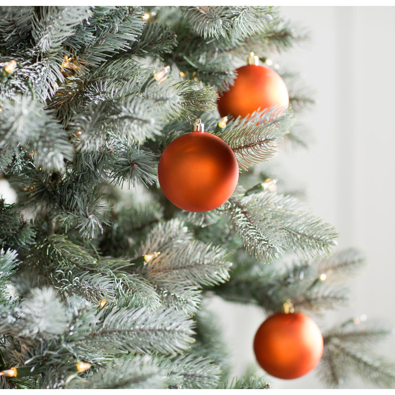 Décoration de boule décorative des Fêtes, H 2,75 po x l 2,75 po x P 2,75 po, Orange brûlé