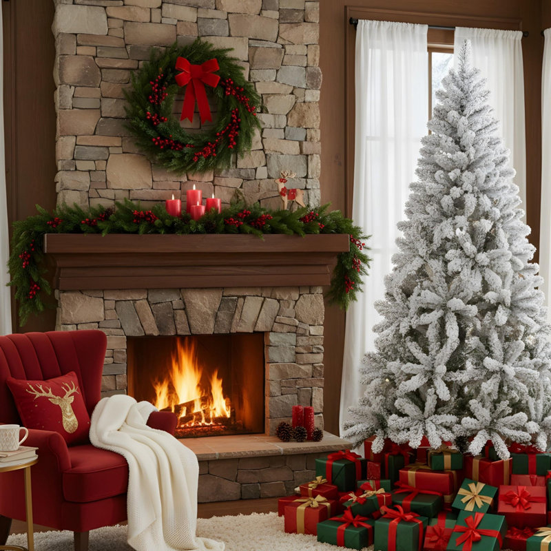 Arbre de Noël 5 pi avec base en métal, 5'
