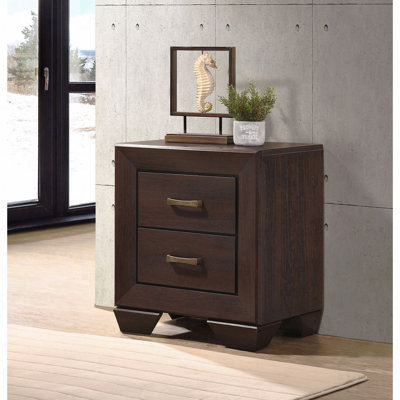 2-Drawer Rectangular Bedroom Nightstand