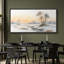 «Minimalist Winter Snowy Field River Landscape Wall Decor», impression sur toile encadrée pour chambre principale-133897408-133897409