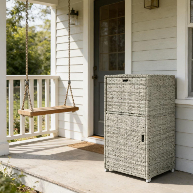 Armoire de rangement pour piscine extérieure avec porte-serviettes et tiroir