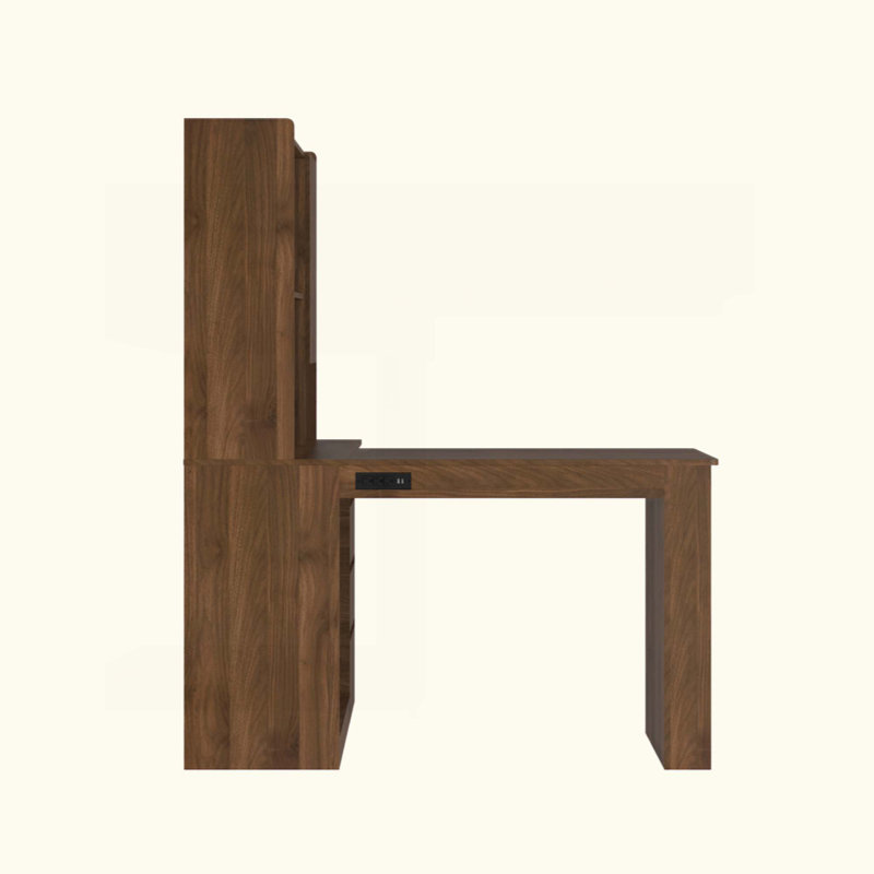 L Shaped Desk With Charger,Computer Desk With Drawers,Bookshelf, With LED Light,Modern Corner Desk,Home Office Desk,L-Shaped Study Table Writing Desk,Corner Gaming Computer Desk With Storage